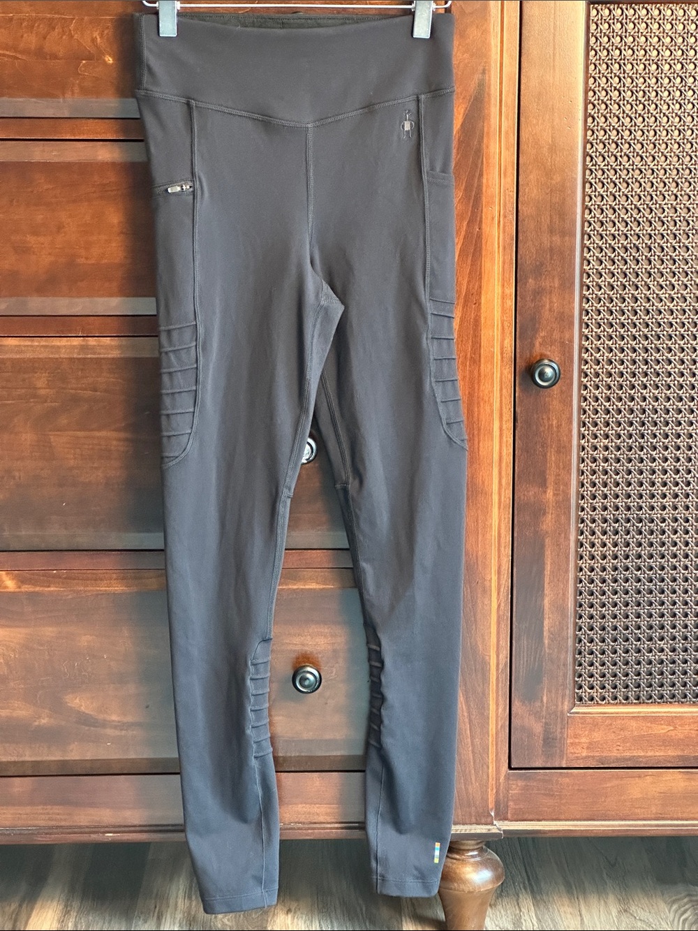 SMARTWOOL Moto Merino Sport Leggings Black SIZE SMALL EC LIKE NEW